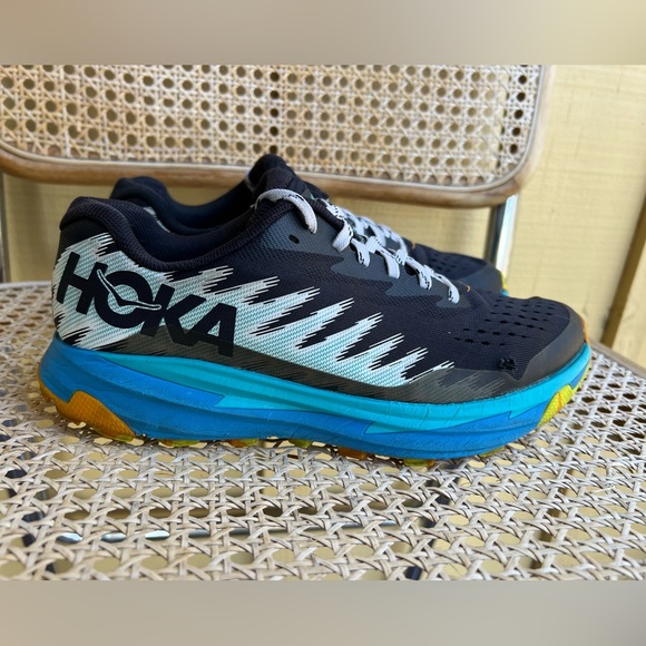 Hoka Shoes - Hoka Black and Blue Athletic Shoes